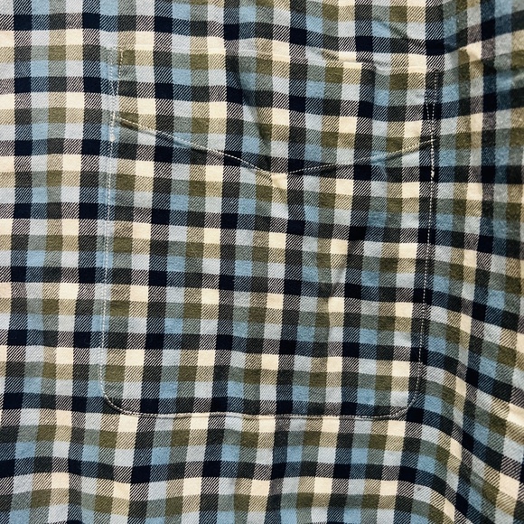 True Nation 3XL Plaid gingham button up Shirt LS Mens Blue Green outdoor preppy - Picture 5 of 10